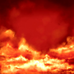 Banner with clouds and the background to insert information / text