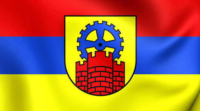 Flag of Zabrze City, Poland.