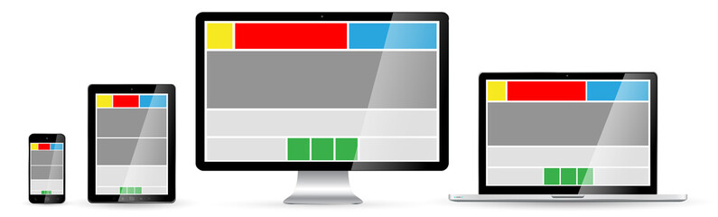 Fototapeta premium Modern digital tech device collection