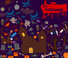 Happy Halloween holiday celebration background