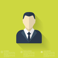 Flat avatar icons. Business concept, global communication. Web