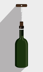 Wine drink graphic design with icons
