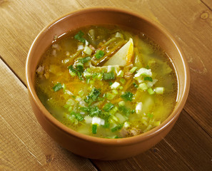 Russian soup rassolnik