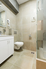 Fototapeta na wymiar Interior of a modern bathroom