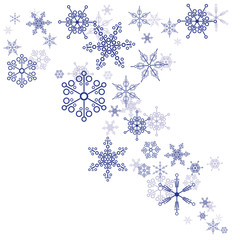 Pattern of snowflakes