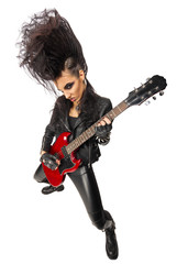 Rock musician with guitar