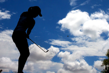 Golfer silhouette