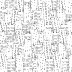 Hand drawn city of houses