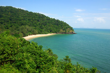 Naklejka premium Sea view from the cliffs in the national park on the island of K
