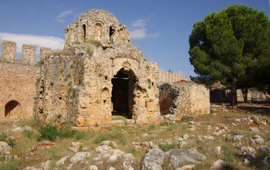 ALANYA, TURKEY - June, 2014: Castle Ichkale in Alanya at summer