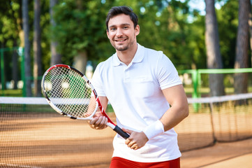 Concept for male tennis player