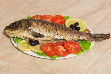 fish on a plate