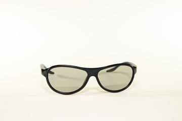 Glasses on white background