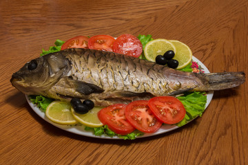 fish on a plate