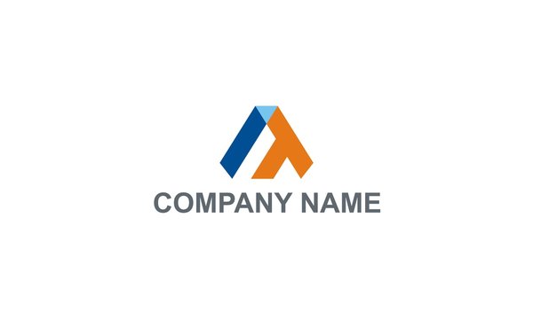  triangle shape colored company logo
