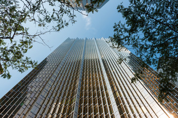 Golden Skyscraper in Toronto financial district