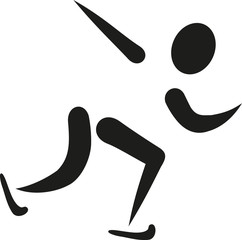 Obraz premium Speed skating icon