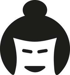 Japanese sumo face icon