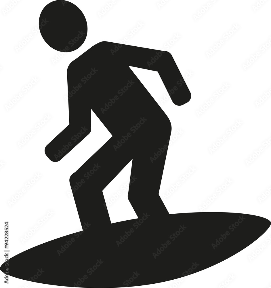 Wall mural Surfer icon