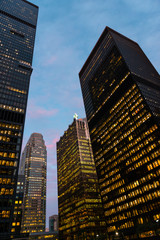 Fototapeta premium Toronto Financial District at dusk