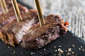 Rumpsteak St&uuml;ckchen als Vorspeise
