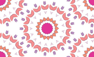 Floral retro wallpaper with grunge effect. Seamless background. EPS 10 vector illustration.