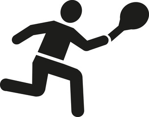 Tennis player pictogram