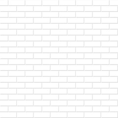 Obraz premium Brick wall texture. White seamless background.