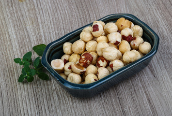 Hazelnuts in the bowl