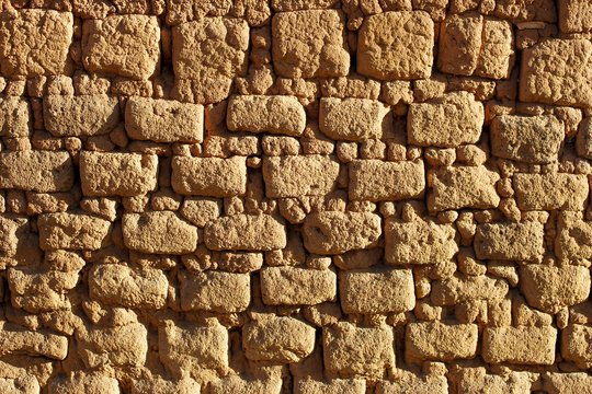 Clay brick wall