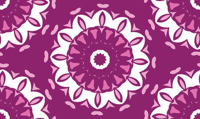 Abstract ornate geometric petals grid background. Seamless pattern. Vector.