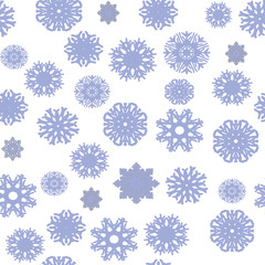 Seamless pattern snowflakes