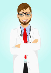 Fototapeta premium experienced male doctor posing