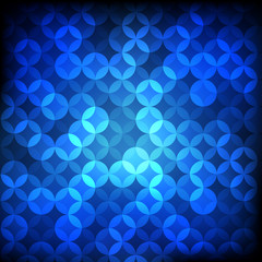 Vector : Abstract circles texture on blue background