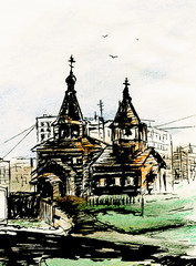 Orthodox Church Sketch