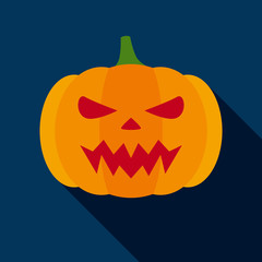 Halloween Pumpkin  in Flat Style