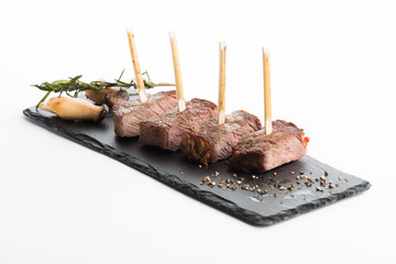 Rumpsteak Stückchen als Vorspeise