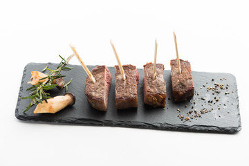 Rumpsteak Stückchen als Vorspeise