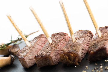 Rumpsteak Stückchen als Vorspeise
