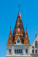 Fototapeta na wymiar St. Matthias church in Budapest, Hungary. 