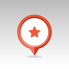 Star favorite pin map icon. Map pointer, markers. 