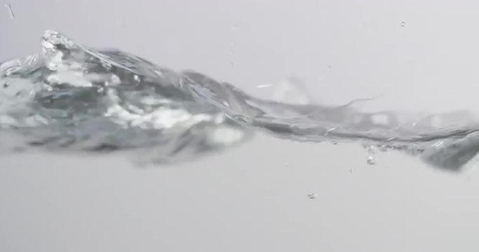 water waves in aquarium slow motion