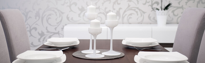 White exclusive tableware