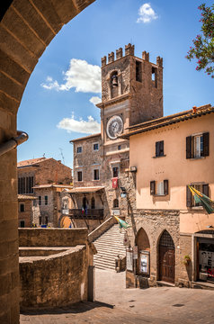 Palazzo Comunale historic building in Cortona, Italy