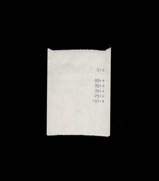 bill or receipt