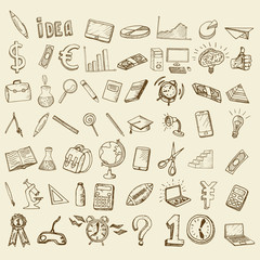 Set of doodle icons.