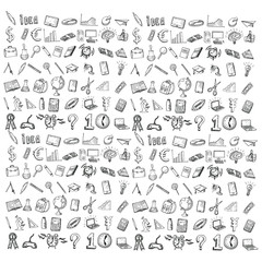 Set of doodle icons.