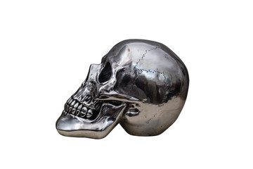 metal chrome skull 