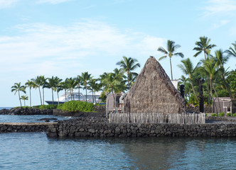 Historic Hawaiian Temple in the Harbor of Kona