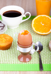 Soft boiled egg  for breakfast